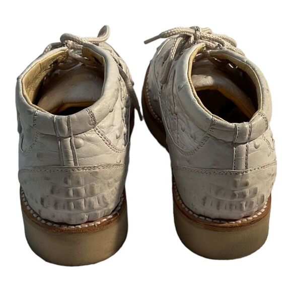 Figueroa Boots Taupe Caiman Ostrich Leather Lace Up Shoes Mens Size 6.5 main image 11